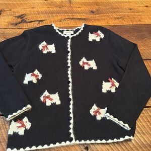 Talbots petite large adorable Westie sweater!! A must have if you love Westies!